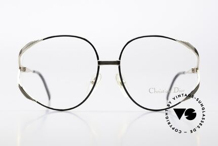 Christian Dior 2387 Oversized Design 80er Brille, feminines elegantes Design mit großen XL Gläsern, Passend für Damen