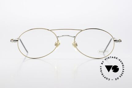 Bugatti 20208 Ovale Herrenbrille Von 1995, circa Mitte der 1990er Jahre in Frankreich produziert, Passend für Herren