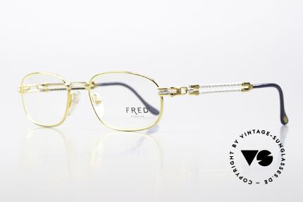 Fred Artimon Herren Seglerbrille 1990, Bügel und Brücke gedreht wie ein Segeltau; RARITÄT!, Passend für Herren