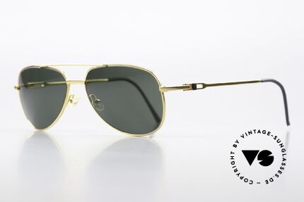 Fred Alaska Aviator Sonnenbrille Gold, sehr edel VERGOLDET und handmade, in Größe 59-16, Passend für Herren