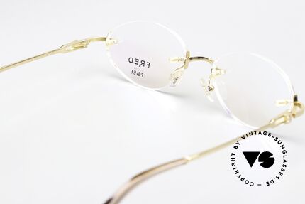 Fred Prestige Zirconium Edelstein Randlosbrille 90er, ungetragene Rarität (wie alle unsere 90er Luxusbrillen), Passend für Herren und Damen