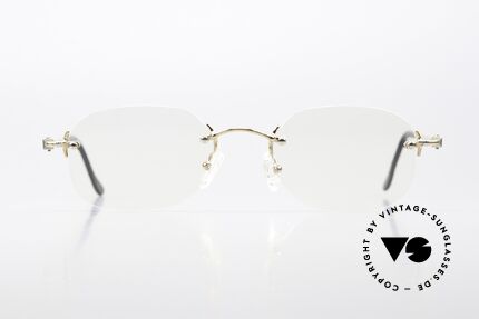 Fred Fidji Herrenbrille Randlos Segler, Demos (53mm) können beliebig ausgetauscht werden, Passend für Herren