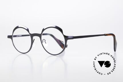 Theo Belgium Brilliant Runde Designerbrille Unisex, sehr hochwertig & komfortabel (Titan-Fassung), Passend für Herren und Damen
