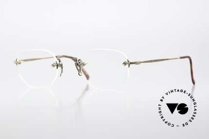 Matsuda 2864 90s Brille Randlos Antik Gold Details