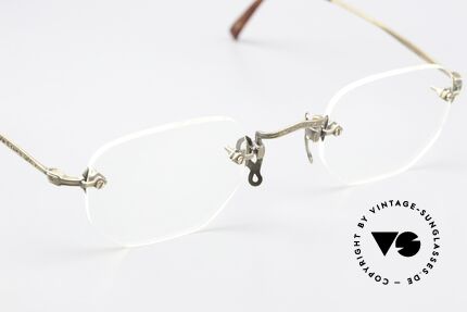 Matsuda 2864 90s Brille Randlos Antik Gold, ungetragenes EINZELSTÜCK, antik-gold in Größe 47-26, Passend für Herren und Damen
