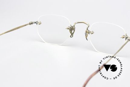 Matsuda 2864 90s Brille Randlos Antik Gold, KEINE Retromode, sondern ein 35 Jahre altes ORIGINAL!, Passend für Herren und Damen