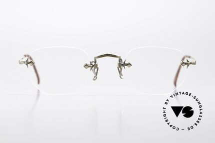 Matsuda 2864 90s Brille Randlos Antik Gold, MATSUDA: ein Synonym für aufwändige Handwerkskunst, Passend für Herren und Damen