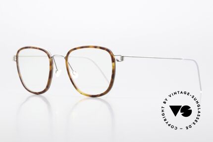 Lindberg Simon Air Titan Rim Fassung mit Azetat Inlays, markant veredelte Air Titanium Version mit Azetat-Rand, Passend für Herren
