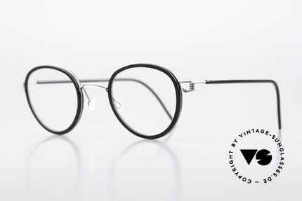 Lindberg Jackie 44 Air Titan Rim Bügel Mit Azetat Überzug, markant veredelte Air Titanium Version mit Azetat-Rand, Passend für Herren und Damen