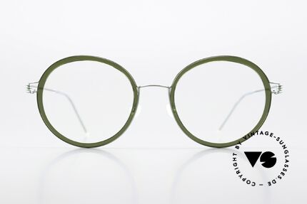 Lindberg Jean Air Titan Rim Frauen Designerbrille Grün, eher eine Designerbrille für Damen in einem Grünton, Passend für Damen