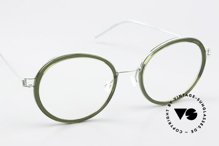 Lindberg Jean Air Titan Rim Frauen Designerbrille Grün, ungetragenes Exemplar mit original Lindberg Hart-Etui, Passend für Damen