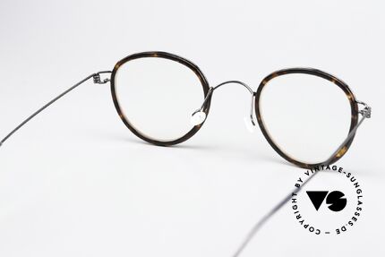 Lindberg Jackie 44 Air Titan Rim Pantobrille Schildpatt Schwarz, Fassung kann beliebig (optisch / Sonne) verglast werden, Passend für Herren und Damen
