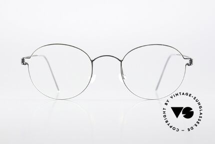 Lindberg Morten Air Titan Rim Pantobrille Schwarz Unisex, Modell Morten, Größe 50-22, Bügellänge 145, Farbe U9, Passend für Herren und Damen