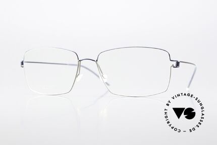 Lindberg Jimmy Air Titan Rim Herrenbrille Blau Grau Eckig Details