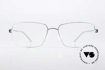 Lindberg Jimmy Air Titan Rim Herrenbrille Blau Grau Eckig, vielfach ausgezeichnet hinsichtlich Qualität und Design, Passend für Herren