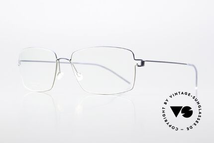 Lindberg Jimmy Air Titan Rim Herrenbrille Blau Grau Eckig, so zeitlos, stilvoll und innovativ = Prädikat "VINTAGE", Passend für Herren