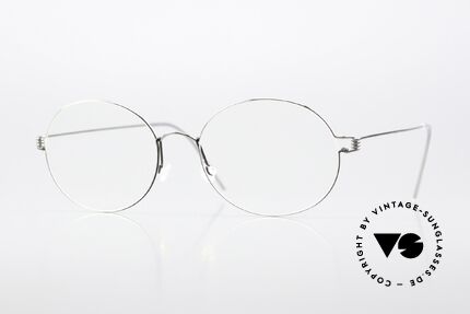 Lindberg Florence Air Titan Rim Brille Rund Oval Silber Grau Details