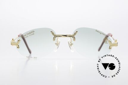 Machiavelli 15-302 Opulente Brille Vergoldet, Kollektion benannt nach dem italienischen Philosophen, Passend für Herren und Damen