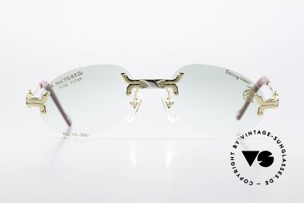 Machiavelli 15-300 Opulente Brille Gold Titan, Kollektion benannt nach dem italienischen Philosophen, Passend für Herren und Damen