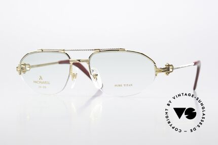 Machiavelli 24-20 Alte 80er Brille Platin & Gold Details