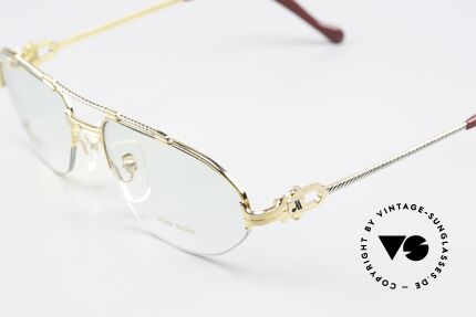 Machiavelli 24-20 Alte 80er Brille Platin & Gold, vergoldete & platin-plattierte Titanfassung in Gr. 55-18, Passend für Herren