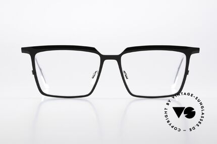 Theo Belgium Barion Eckige Titanium Brille Large, eckiges Modell, Damen- & Herrenbrille zugleich, Passend für Herren und Damen
