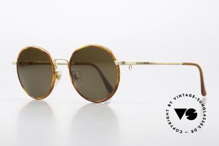 Giorgio Armani 621 Mineralglas Mit GA Gravur, Fassung in mattgold und schildpatt, made in Italy, Passend für Herren und Damen
