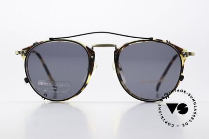 Giorgio Armani 318 Panto Brille Mit Sonnenclip, mehr 'klassisch' geht nicht (bekannte Panto-Form), Passend für Herren