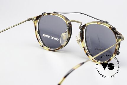 Giorgio Armani 318 Panto Brille Mit Sonnenclip, KEINE Retromode; ein altes Armani-Original; 49-20, Passend für Herren