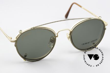 Giorgio Armani 174 Mit Serious Fun Sun-Clip, KEINE Retromode, sondern ein altes 1980er-Original, Passend für Herren und Damen