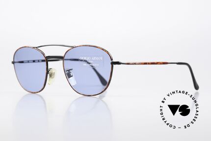 Giorgio Armani 605 Sonnenbrillen Klassiker 90er, dezente Rahmen-Kolorierung in "kastanie / schwarz", Passend für Herren