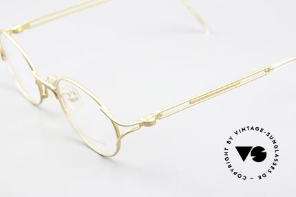 Yohji Yamamoto 51-4103 Panto Designer Brille 90er, Panto-Design für Damen & Herren, Gr. 47/21, mattgold, Passend für Herren und Damen
