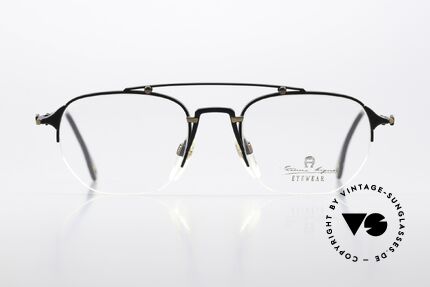 Aigner EA55 Nylorbrille Halbrand Men 90s, Größe 52-20, color 034 (vergoldet & mattschwarz), Passend für Herren
