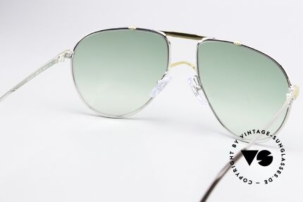 Christian Dior 2248 XL 80er Aviator Sonnenbrille, Sonnengläser in grün-Verlauf mit 100% UV Protection, Passend für Herren
