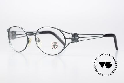 Jean Paul Gaultier 58-5106 Designerbrille Oval 1997, heutzutage oft als "STEAMPUNK-Brille" bezeichnet, Passend für Herren und Damen