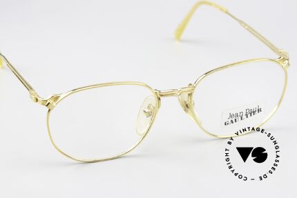 Jean Paul Gaultier 55-2173 Vintage Brille 90er Vergoldet, absolute TOP-Qualität der Materialien & Verarbeitung, Passend für Herren und Damen