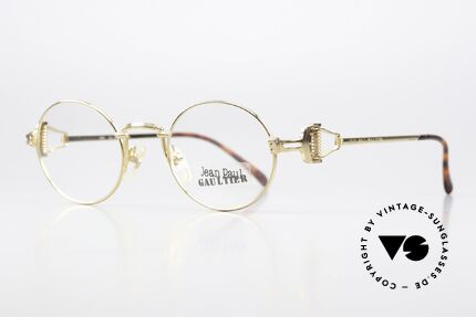 Jean Paul Gaultier 55-5106 90s Designerbrille Vergoldet, heutzutage auch oft als "Steampunk Brille" bezeichnet, Passend für Herren und Damen