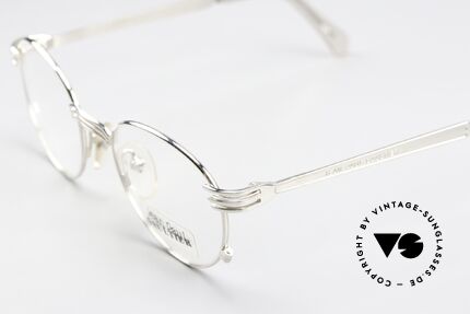 Jean Paul Gaultier 55-3174 Die Gabelbrille Von Gaultier, silberne Fassung in SMALL Größe 48-19, made in Japan, Passend für Herren und Damen