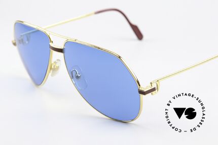 Cartier Vendome Laque - L Ultramarin Tiefblau Lapis, absolute Luxus-Fassung (22kt vergoldet) im Pilotenstil, Passend für Herren