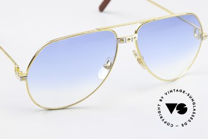 Cartier Vendome Santos - L Gläser Leicht Blau Getönt, somit auch als Mode-Accessoire nutzbar (mit 100% UV), Passend für Herren