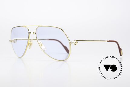 Cartier Vendome Santos - M Kobalt Mineral Ratti Gläser, hier mit "SANTOS Dekor" in MEDIUM Gr. 59-16, 140, Passend für Herren