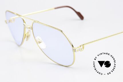 Cartier Vendome Santos - M Kobalt Mineral Ratti Gläser, neue, extrem hochwertige 80er RATTI Mineralgläser!, Passend für Herren