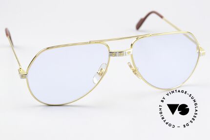 Cartier Vendome Santos - M Kobalt Mineral Ratti Gläser, die Gläser sind 30% Kobaltblau; elegant & funktional, Passend für Herren