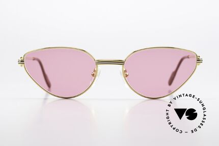 Cartier Rivoli - M Feminine Luxusbrille Pink, altes Cartier Original im legendären Cat's-Eye-Design, Passend für Damen