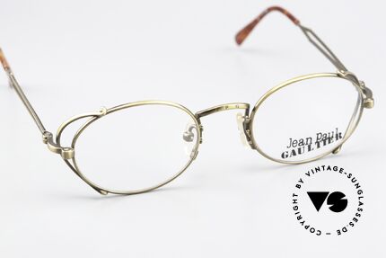 Jean Paul Gaultier 55-3175 Tupac 2Pac Vintage Brille, col. 3: smoke gold, Gr. 47/20 + orig. Gaultier Etui, Passend für Herren
