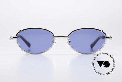 Jean Paul Gaultier 56-0035 Ovale 90er Titan Sonnenbrille, schlichte ovale Brille; dennoch markant und originell, Passend für Herren und Damen