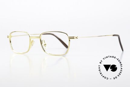 Jil Sander J90 Vergoldete Titanfassung 90er, klassische Brillenform für Damen & Herren geeignet, Passend für Herren und Damen