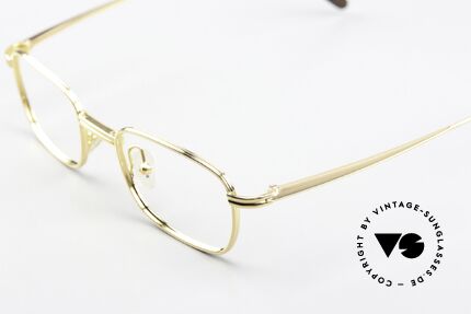 Jil Sander J90 Vergoldete Titanfassung 90er, SMALL Größe 46/18 = ist ideal für große Sehstärken, Passend für Herren und Damen