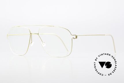 Lindberg Mikkel Air Titan Rim Designer Titanium Fasssung, sehr markante Designerbrille: eckiger "Aviator-Style", Passend für Herren
