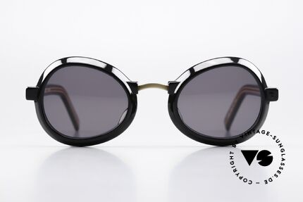 Jean Paul Gaultier 58-1274 Damen & Herren Sonnenbrille, einzigartige Kombination der Materialien im Design, Passend für Herren und Damen